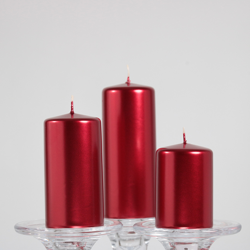 Sveča pillar kl-3 (90/58) metallic red - slika 2